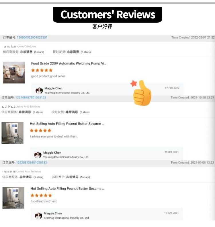 Automatic filling machine with 5-star reviews